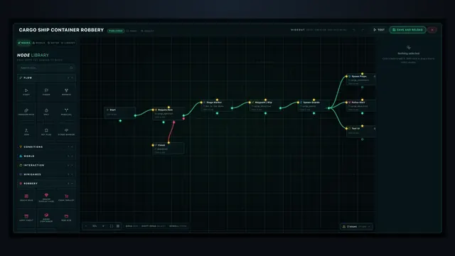 Heist creator (sample data). Click to enlarge.